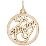 10K Gold Tampa Faceted Charm by Rembrandt Charms