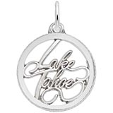 14K White Gold Lake Tahoe Charm by Rembrandt Charms