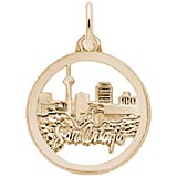 10K Gold San Antonio TX. Skyline Charm by Rembrandt Charms