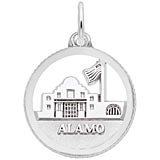 14K White Gold The Alamo Faceted Charm by Rembrandt Charms