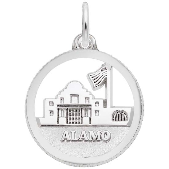14K White Gold The Alamo Faceted Charm by Rembrandt Charms