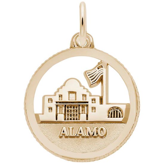 10K Gold The Alamo Faceted Charm by Rembrandt Charms 10K Gold The Alamo Faceted Charm by Rembrandt Charms