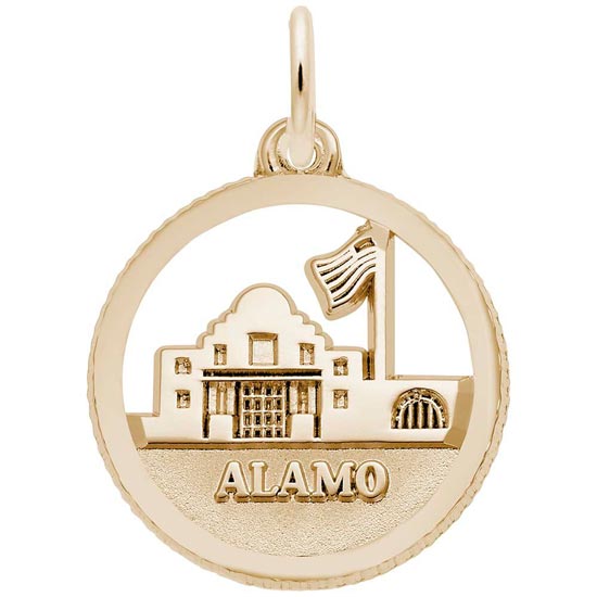 14k Gold The Alamo Faceted Charm by Rembrandt Charms