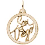 14K Gold San Diego Faceted Charm by Rembrandt Charms