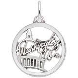 Sterling Silver Washington D.C. Faceted Charm by Rembrandt Charms