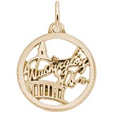 14K Gold Washington D.C. Faceted Charm by Rembrandt Charms
