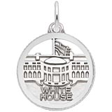 14K White Gold White House Faceted Charm by Rembrandt Charms