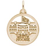 10K Gold White House Faceted Charm by Rembrandt Charms
