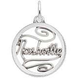 14K White Gold Nashville Faceted Disc Charm by Rembrandt Charms
