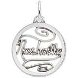 Sterling Silver Nashville Faceted Disc Charm by Rembrandt Charms