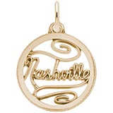 14K Gold Nashville Faceted Disc Charm by Rembrandt Charms