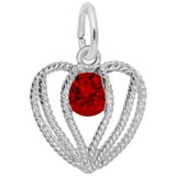 Sterling Silver Held in Love Heart - 01 Jan