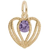 Gold Plate Held in Love Heart - 02 Feb
