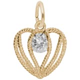 Gold Plate Held in Love Heart - 04 April