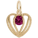 Gold Plate Held in Love Heart - 07 July
