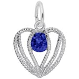 Sterling Silver Held in Love Heart - 09 Sept