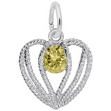 Sterling Silver Held in Love Heart - 11 Nov