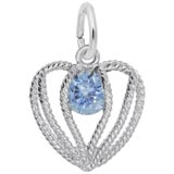 Sterling Silver Held in Love Heart - 12 Dec