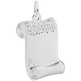 Rembrandt Diploma Charm, Sterling Silver
