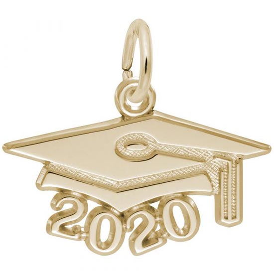 Rembrandt 2020 Graduation Cap Large Charm, 14K Yellow Gold Rembrandt 2020 Graduation Cap Large Charm, 14K Yellow Gold