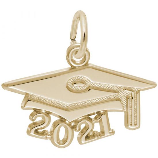 Rembrandt 2021 Graduation Cap Large Charm, 14K Yellow Gold Rembrandt 2021 Graduation Cap Large Charm, 14K Yellow Gold