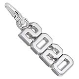 Rembrandt 2020 Year Charm, Sterling Silver