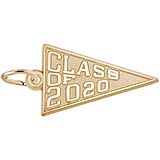 Rembrandt Charms Class of 2020 Banner Charm in 10K Gold