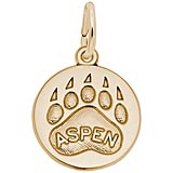 14K Gold Bear Paw Charm - Aspen
