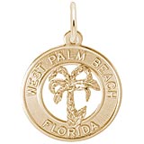 14K Gold West Palm Beach Florida Charm