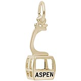Gold Plate Aspen Gondola Charm