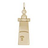 Gold Plate Lighthouse Charm