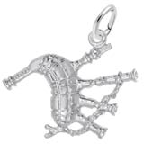 Sterling Silver Scottish Bagpipe Charm