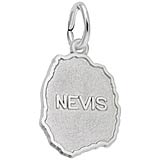Sterling Silver Nevis Map Charm