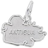 Sterling Silver Antigua Map Charm