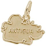 14K Gold Antigua Map Charm