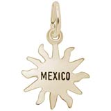 Gold Plate Mexico Sun Small Charm