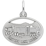 Sterling Silver Chateau Lake Louise Oval Disc Charm