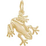 14K Gold Tree Frog Charm