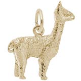 14K Gold Alpaca Charm