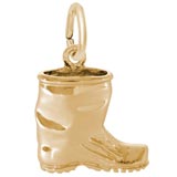 Gold Plate Rubber Boot Charm