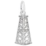 Sterling Silver Oil Rig Charm