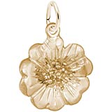 Gold Plate Cherry Blossom 3-D Charm