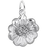 Sterling Silver Cherry Blossom 3-D Charm