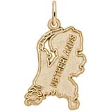 10K Gold Netherlands Map Charm