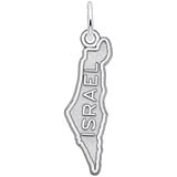 Sterling Silver Israel Map Charm