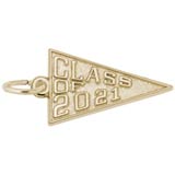 Rembrandt Charms Class of 2021 Banner Charm 10K Gold