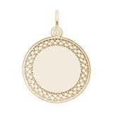 10k Gold Medium Filigree Disc Charm by Rembrandt Charms