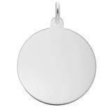14K White Gold LG-Round Classic Disc Charm by Rembrandt Charms