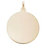 Gold Plate LG-Round Classic Disc Charm by Rembrandt Charms