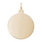 Gold Plate Med-Round Classic Disc Charm by Rembrandt Charms